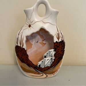 Vintage Navajo Bill Drake Cutout Wedding Vase